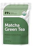Micro Ingredients Organic Matcha Green Tea Powder, First Harvest, Culinary Grade from Japan, 100% Pure & Unflavored, Great for Tea, Latte, & Smoothies, Non-GMO, No Sugar, Eco-Friendly Packaging, 1 Lb