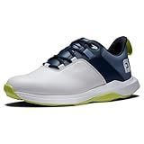 FootJoy Men's Prolite Previous Season Style Golf Shoe, White/Navy/Lime, 11.5