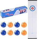 Tabletop Shuffleboard Games Table Curling Family Game Set for All Ages 47"