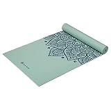 Gaiam Yoga Mat Premium Print, 5mm Non-Slip Mat (Cool Mint Sundial)