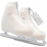 CRS Cross Thermal Ice Skate Boot Covers. Insulated Warm Neoprene Thermal Covers for Ice Skating, Roller, Hockey and Figure Skates. (White, Medium)
