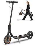 Maxshot Electric Scooter, 350W/500W Powerful Motor, 19-22 MPH Max Speed, 15-28 Miles Range, Foldable escooter with Dual Braking Systems, Smart APP