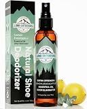 Lumi Outdoors Natural Shoe Deodorizer Spray - Odor Eliminator | Destroys Stubborn Shoe Smells at the Source - 700+ Sprays - Sneakers, Work Boots, Cleats & Gym Bags - Lemon Eucalyptus Scent