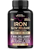 Iron Supplement for Women - Iron 65mg (Ferrous Sulfate 325mg) - 60 Caps