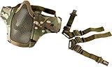 OneTigris 6" Foldable Half Face Mesh Mask Military Style Comfortable Adjustable Tactical Lower Face Protective Mask