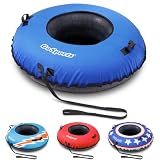 GoSports 44 Inch Heavy-Duty Winter Snow Tube with Premium Canvas Cover - Commercial Grade Sled - Blue