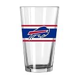 FANMATS NFL Buffalo Bills 16 oz Pint Glass — 16 Fluid Ounces | Glass | Officially Licensed | Team Color Stripe