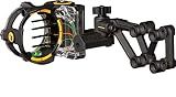 Trophy Ridge React H4 Bow Sight - 4 Pin Sight, Tool Less Windage and Elevation Adustability, 2nd Axis Leveling, Adjustable Click Light, Black