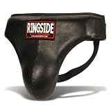 Ringside Boxing Groin Protector with Abdominal Padding, Large | Lightweight synthetic leather guard with an adjustable lace-up closure and a high-cut design for maximum ring mobility