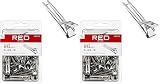 Red by Kiss 80pcs 1.75" Slide-In Hair Clips, Durable Metal Curl Setting Clips for Hairdressing, Sectioning & Retwisting, Rust-Free Hair Pins for Dreads, Dreadlocks, & Twist Styles (Pack of 2)