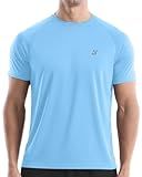 Roadbox Men's Rash Guard Short Sleeve, UPF 50+ UV Sun Protection Swim Shirts, Quick Dry Lightweight Water Surf Beach T-Shirt