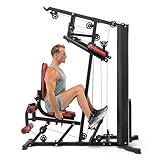 Marcy All-in-One Home Gym System with Tri-Action Press Arms, Adjustable Leg Press, and Full-Swivel Seat for Total Body Strength Training – Compact Multi-Station Workout Equipment MWM-0623