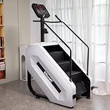 EFFICRAFT Stair Stepper Machine with LED Screen, Commercial Grade Stair Climber, Continuous Climbing Exercise Machine for Cardio, 15 Speed Levels Stair Master, 15-164 Steps/Min, White Plastic Shell