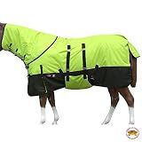 HILASON 1200D Waterproof Winter Horse Turnout Blanket Lime Black