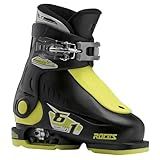 Roces 2018 Idea Adjustable Black/Lime Kid's Ski Boots 16.0-18.5