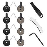 Bike Brake Pads, 4 Pairs Disc Brake Pads High-Performance with Installation Tools, Premium Semi-Metallic & Organic Resin MTB Electric Scooters Brake Pads for BOL BB8, Kugoo G2 Pro, Novela, Bolids