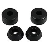 Skateboard Longboard Truck Replacement Bushings 4-Pack (for 2 Trucks) - Many Colors and Durometers (98A Black)