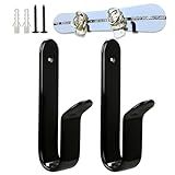 Rolitwils Snowboard Wall Mount Clips, Horizontal Skateboard Wall Mount,Snowboard Display Stand for Room, Garage