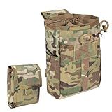 EXCELLENT ELITE SPANKER Molle Dump Pouch Drawstring Magazine Utility Pouch Folding Dump Pouch Waist Bag(Multicam)