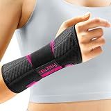 FREETOO Carpal Tunnel Wrist Brace Night Support.Pink,Right Hand,S/M
