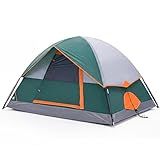 OLIXIS Camping Tent 2 Person, Waterproof Windproof Dome Tent with Multi-Directional Ventilation, Quick 5 Min Setup for Family Outdoor, Backpacking, Hiking, Green