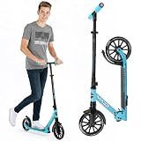 Folding Kick Scooter with Suspension for Adults and Teens – Adjustable Handlebar – Big 200mm Wheels – Lightweight Frame – 250lbs Capacity – Madd Gear Metro Cruise 250