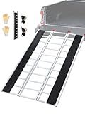 Tri Fold Snowmobile Ramp for Truck, 85x54 in, 1500 LB Capacity, Heavy Duty Aluminum Loading Ramp with Ski Tracks & Straps for Van Pickup Trailer
