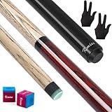 Kmise Break Jump Cue Stick, 21oz 23oz 25oz 28oz Pool Stick for Explosive Breaks and Effortless Jumps, Heavy Hitter Jump&Break Pool Cue with 14mm Pro Breaking Tip (25oz, Brownish red)