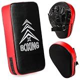 ZOOFOX 2-in-1 Punching Mitts and Kick Pack Set, Curved Focus Mitts and Taekwondo Kick Pad, Adjustable Strike Shield Arm Pad for Muay Thai and MMA