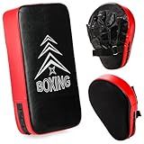 ZOOFOX 2-in-1 Punching Mitts and Kick Pack Set, Curved Focus Mitts and Taekwondo Kick Pad, Adjustable Strike Shield Arm Pad for Muay Thai and MMA