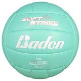 Baden | Soft Strike | Cushioned Synthetic Leather Recreational Volleyball | Indoor/Outdoor for Beginners | Official Size | Teal