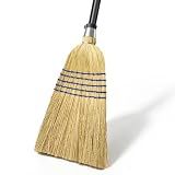 TidyBliss Corn Broom Heavy Duty for Sweeping Garden, Garage, Yard, Porch