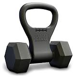 KETTLE GRYP Dumbbell to Kettlebell Grip Converter Handle Made in USA, Black
