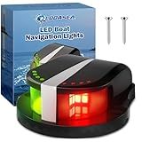 QLOOASEA Boat Navigation Lights LED, Red and Green Marine Navigation Lights for Boats LED Waterproof IP67, 12V Bi-Color Bow Light for Boats, Pontoon, Fishing, Bass & Jon & Small Boat, Yacht