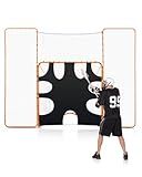 VEVOR 3-in-1 Lacrosse Goal, 12x9 ft Lacrosse Net with Backstop and Target, Quick & Easy Setup Backyard Rebounder Equipment, Steel Frame Training Nets, Suitable for Youth Adult Training, Orange