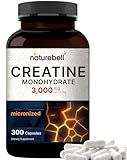 Creatine Monohydrate 3,000mg Per Serving, 300 Capsules – Micronized – Unflavored Creatine Pills – Support Pre Workout & Healthy Muscle – Easily Absorbed, Easy to Swallow (50 Servings)