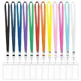 12 Pack Lanyards for ID Badges Cruise Lanyard for Ship Cards, 12 Colors