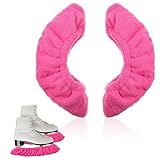Prasacco Ice Skate Blade Covers, Winter Skate Guards Kids Hockey Skate Blade Protector Guards for Hockey Skates Sports Ice Skate Blade Cover for Kids Youth Adult Men Women Boys Girls (Pink/S)