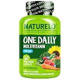 NATURELO Mens Multivitamins - One Daily Multivitamin for Men with Vitamins, Minerals & Organic Whole Foods, Boost Energy & Health, Non-GMO, 60 Vegetarian Capsules