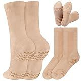 Twistover Dance Non Slip Socks with Spin Spot Compression Ankle Socks Ballet Dance Stockings for Women Girls Dancer(Light Skin Tone,7-10)