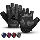 ATERCEL Cycling Gloves, Bike Gloves for Men Women, Bicycle Gloves for Cycling, Workout, Gym, Training, Weight Lifting Outdoor, Dirt Bike, Mountain Bike, and Riding (Black, Large)