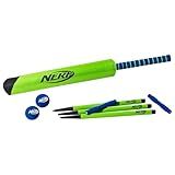 Nerf Foam Cricket Set - Full Starter Cricket with 30" Bat, (2) Foam Balls + (3) Plastic Wickets - Perfect for Adults, Kids + Beginners - Full Set