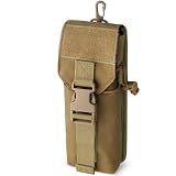 Suppressor Pouch, Heat-Resistant Silencer Storage Pouch Fits Suppressor Cover, Suppressor Holder with Melt-Proof Liner for Suppressors, Silencer Pouch for Molle Vest/Duty Belt Flag Patch Included