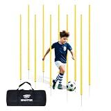 SEAOTTER Soccer Agility Training Poles, 6/10/20Pcs 6FT Adjustable Detachable Sports Speed Training Sticks, Practice Equipment Accessories for Football, Slalom & Rugby, Bending Poles for Horses