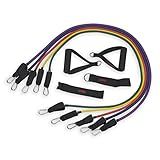 SPRI Resistance Band Kit - Resistance Training Interchangeable Tubes for Full Body Toning - Includes 5 Exercise Bands, Ankle/Wrist Strap with Padded Handles, Door Anchor, Exercise Guide, Carry Bag