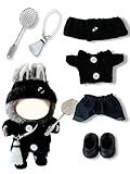 MOFABIA Clothes for 17cm Doll, 5 Pcs Doll's Sports Wear Outfits Gym Clothes Headband Shoes Accessories Luxury Stylish Adorable Dolls Clothes(No Doll) (Badminton Black)