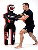 Un-Filled Grappling Dummy Wrestling Dummy Jiu Jitsu Dummy for BJJ MMA Judo Karate Training Adult Kids and Youth Practice Tackling Dummies (Black, 5ft / 60")