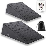 Folaps Squat Wedge Block with Guide for Heel Elevated Squat Weightlifting Slant Board for Squats with Carry Bag to Improve Mobility Balance and Strength