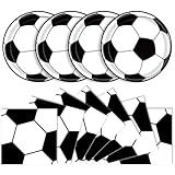 KFJBPB 40 Pcs Soccer Plates and Napkins Party Supplies, Soccer Birthday Party Decorations Disposable Paper Plates and Napkins Tableware Set for Sports Theme Birthday Baby Shower Serves 20