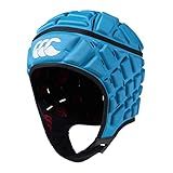 Canterbury CCC Rugby Raze Headguard, Scrum Cap, Full Coverage, Soft-Edged Chin Strap, Designed Holes Aid Ventilation, Foam Padding,Blue,L